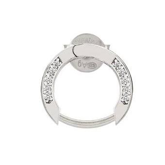 147132/011 SEIMIA earring ,silver,CZ, (SMALL STUD) Circle