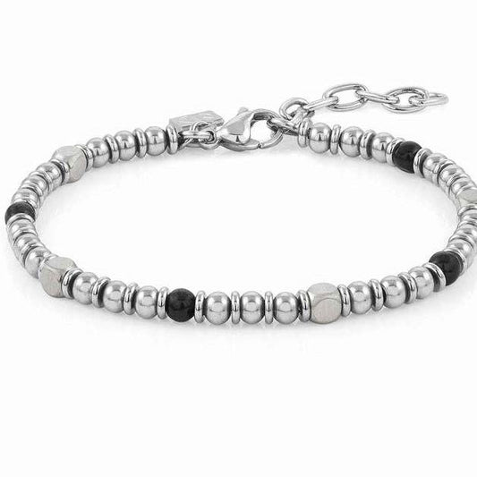 027905/044 INSTINCT bracelet,S/steel,stones OPAQUE ONYX