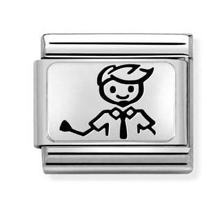 330109/47D Classic OXYDISED PLATES,S/steel, 925 silver Dad