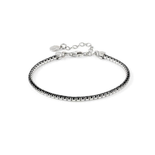 148601/042D CHIC&CHARM bracelet,925 silver & CZ RICH Silver & Black