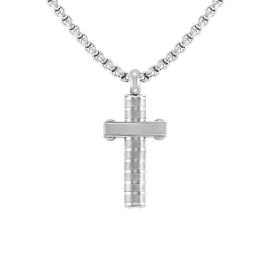 STRONG necklace ed. DIAMOND, steel CROSS 028303/001