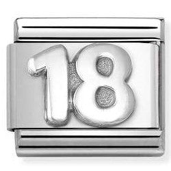 330101/56 Classic Oxidised Silver Number 18 Link