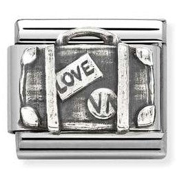 330101/62 Classic Oxidised Silver Suitcase Link