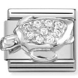 330304/46 Classic Silver and Stoneset Turtle