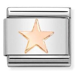 430104/42 Classic 9ct Rose Gold Star Link