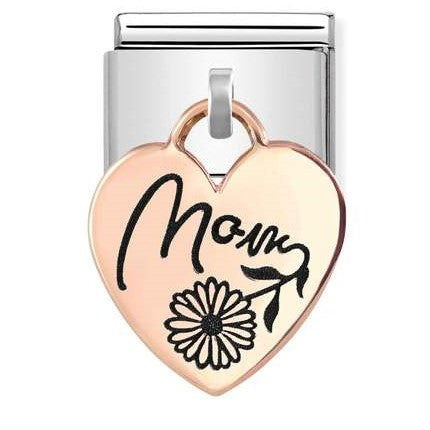 431803/09 Classic steel, 9ct Rose gold MOM heart