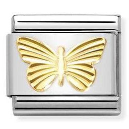 030149/45 Classic 18ct Yellow Gold Plate Butterfly with Etched Detail