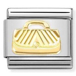030149/48 Classic 18ct Yellow Gold Bag with Etched Detail