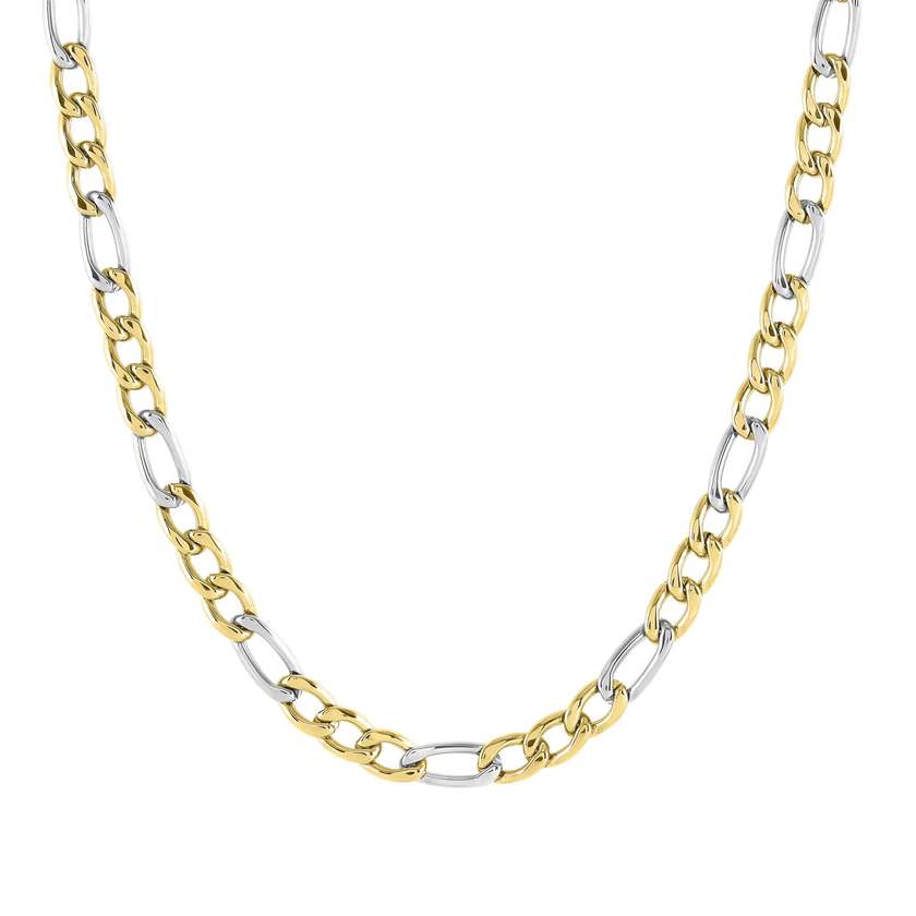 B-YOND steel necklace LARGE CURB Stainless steel, Yellow Gold