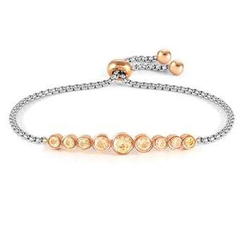 MILLELUCI COLOUR ed. Bracelet, steel, crystals (CIRCLE) CHAMPAGNE