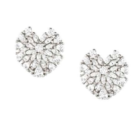 240204/004 RAYOFLIGHT earrings in 925 silver and cubic zirconia Heart