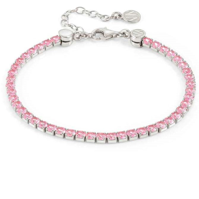 CHIC & CHARM JOYFUL ed. bracelet in 925 silver and cz PINK Fin. Silver