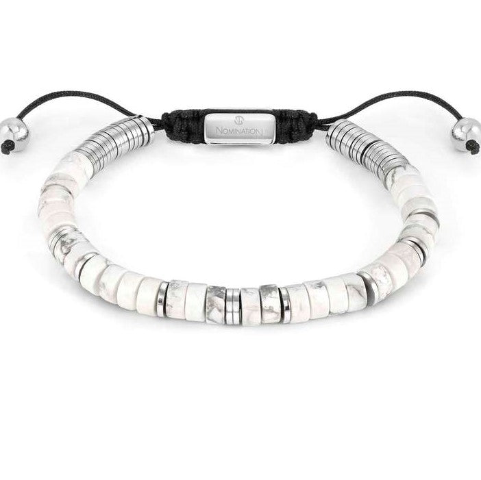 027925/085 INSTINCT STYLE bracelet,steel,stones, WHITE TURQUOISE