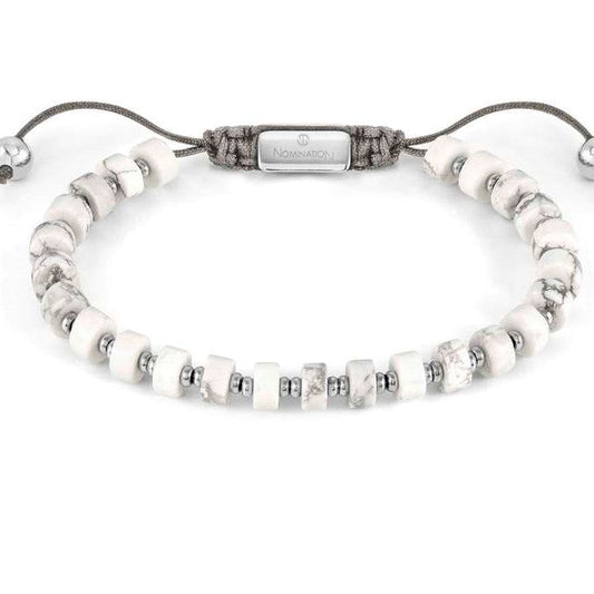 027926/085 INSTINCT STYLE bracelet,steel, stones WHITE TURQUOISE