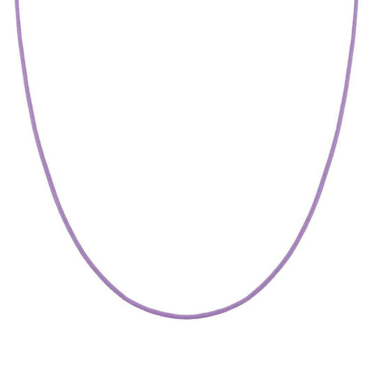 SEIMIA necklace ed. CANDY in 925 silver and fabric LILAC