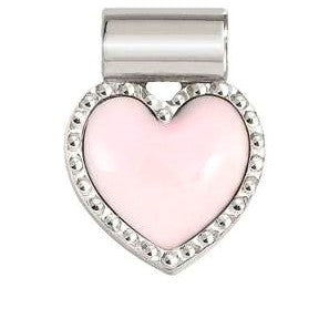 148823/006 SEIMIA ed. CANDY SYMBOLS in diamond-cut 925 silver and enamel Pink heart
