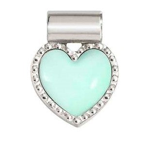 148823/007 SEIMIA ed. CANDY SYMBOLS in diamond-cut 925 silver and enamel Turquoise heart