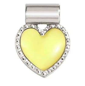 148823/009 SEIMIA ed. CANDY SYMBOLS in diamond-cut 925 silver and enamel Yellow heart