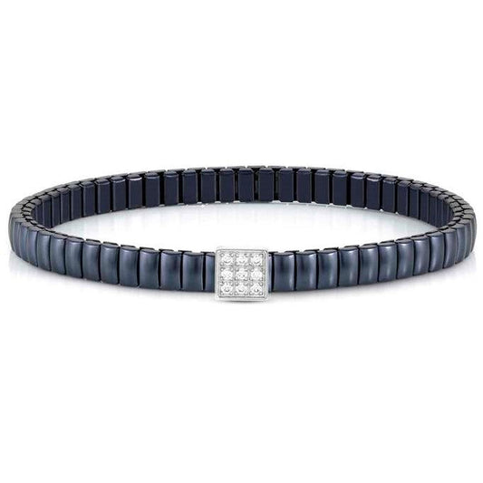 046010/056 XTE XSMALL bracelet ed. LIFE in steel and cz fin. BLUE Square