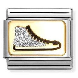 030224/05 NEW Classic 18ct YG Sneaker with Glitter Enamel Detail