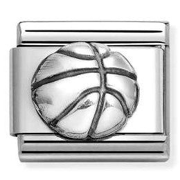 330101/70 NEW Classic Sterling Silver BASKETBALL Link