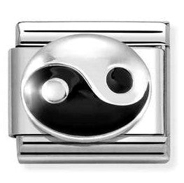 330204/28 NEW Classic Sterling Silver Yin Yang (Tao) Link