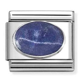 330510/42 NEW Classic Sterling Silver Sodalite Hard Stone Link