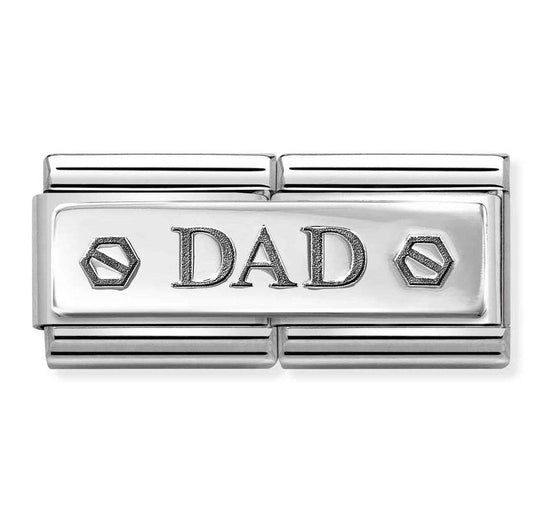 330710/48 NEW DOUBLE Classic Sterling Silver Link with DAD & Hexagonal Screws