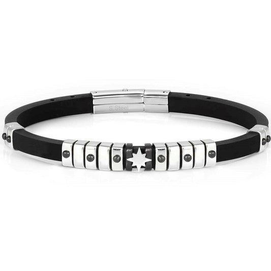 028813/014 CITY NEW EDITION Rubber and Stainless Steel Bracelet Satin Finish WINDROSE