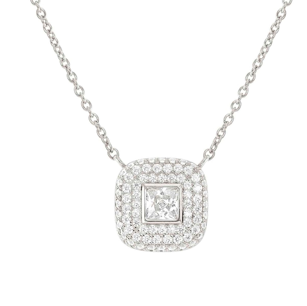 240406/036 DOMINA necklace in 925 sterling silver and cubic zirconia pavé