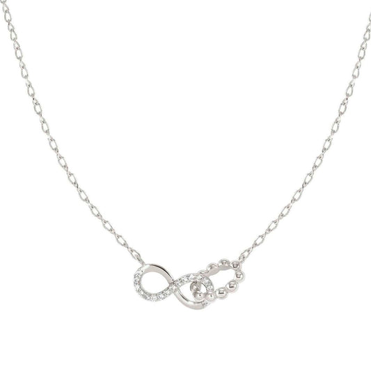 24504/006 LOVECLOUD Sterling Silver CZ Infinity Bubble Necklace