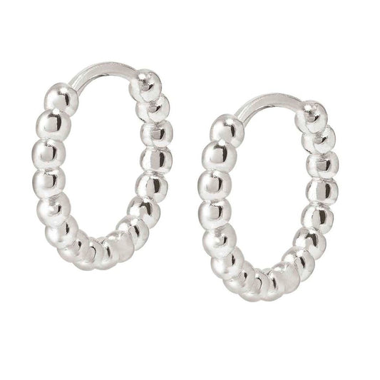 240505/010 LOVECLOUD Sterling Silver Circle Mini Hoop Earrings
