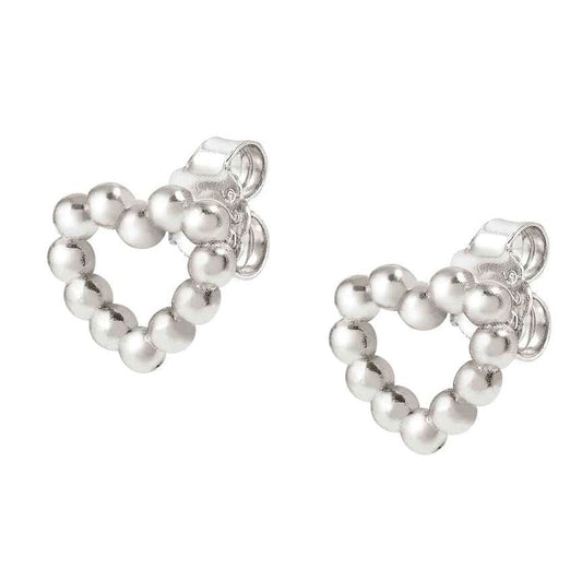 240506/009 LOVECLOUD Sterling Silver Heart Bubble Stud Earrings