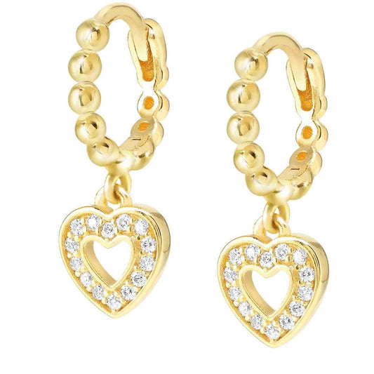 240507/008 LOVECLOUD YGP Mini Hoop Heart Drop Earrings