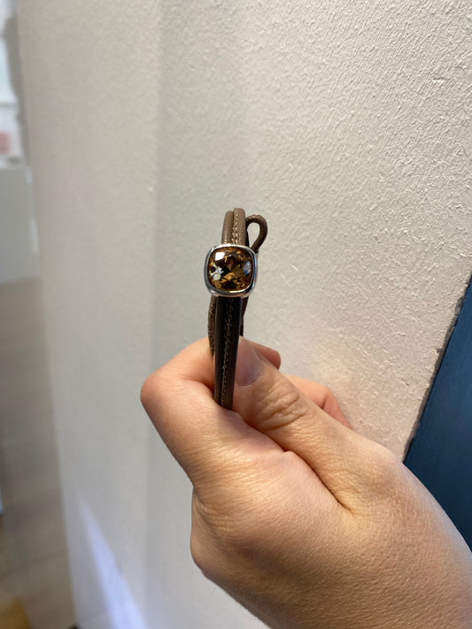 MY BON BONS Brown Leather & Brown Crystal detail 065055/012