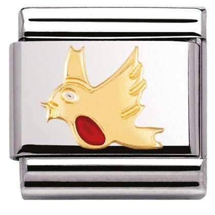 030211/06 Classic S/Steel,enamel,18k gold Robin