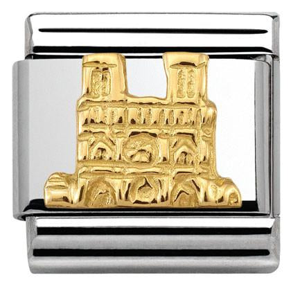 030146/09 Classic MONUMENT RELIEF,S/steel.18k gold Notre Dame (France)