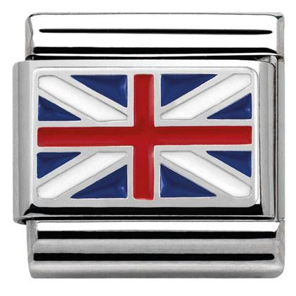 330207/04 Classic FLAGS,st.steel,enam.sterling silver Great Britain