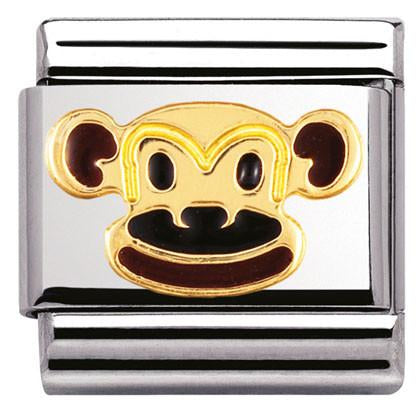 030248/12 Classic S/steel,enamel,18k gold Monkey