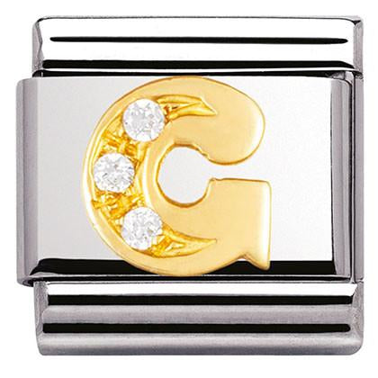 030301/07 Classic LETTERS S/steel,18k gold,CZ G