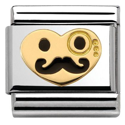 030283/05  Classic LOVE 2 stainless steel? enamel and 18k gold Heart Sir