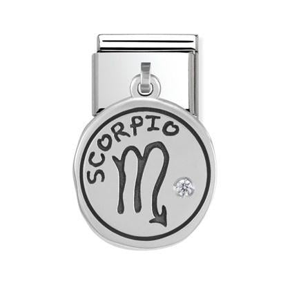 331808/08D Composable Classic CHARMS ZODIAC stainless steel and silver 925 oxy. (08_Scorpio)