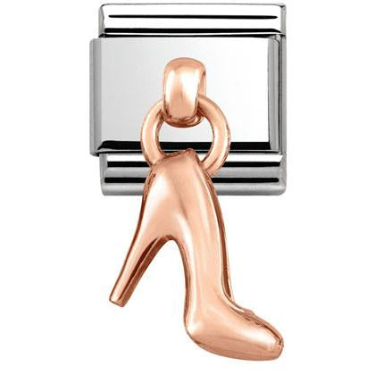 431800/07Classic CHARMS in stainless steel with 9K rose gold Stiletto