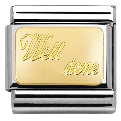 030121/27 Classic ENGRAVED SIGNS,S/steel,18k gold Well Done