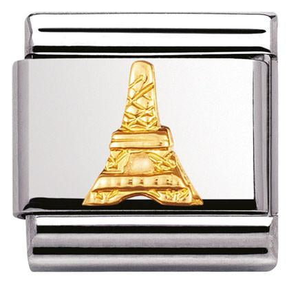 030123/15 Classic RELIEF MONUMETS , S/Steel,18k gold  Eiffel Tower (France)