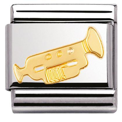 030117/04D Classic,S/steel,18k gold Trumpet