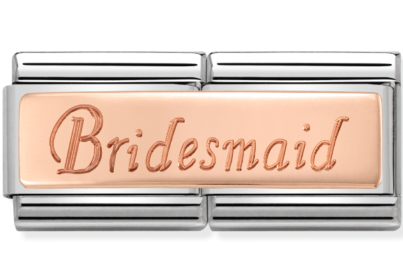 430710/08D Classic St.Steel & 9ct rose Gold Dbl Bridesmaid