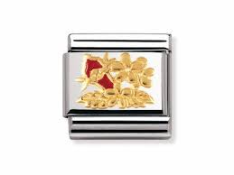 030272/09D Classic S/steel,18k gold,enamel Red Forest Pixie