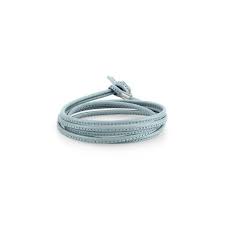 BON BON bracelet in leather and st. steel (LONG) (Sparkle_Dream_Blue 650)