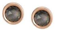 145640/002D DIANA Silv/RGP Grey MOP Round earrings 145640/002